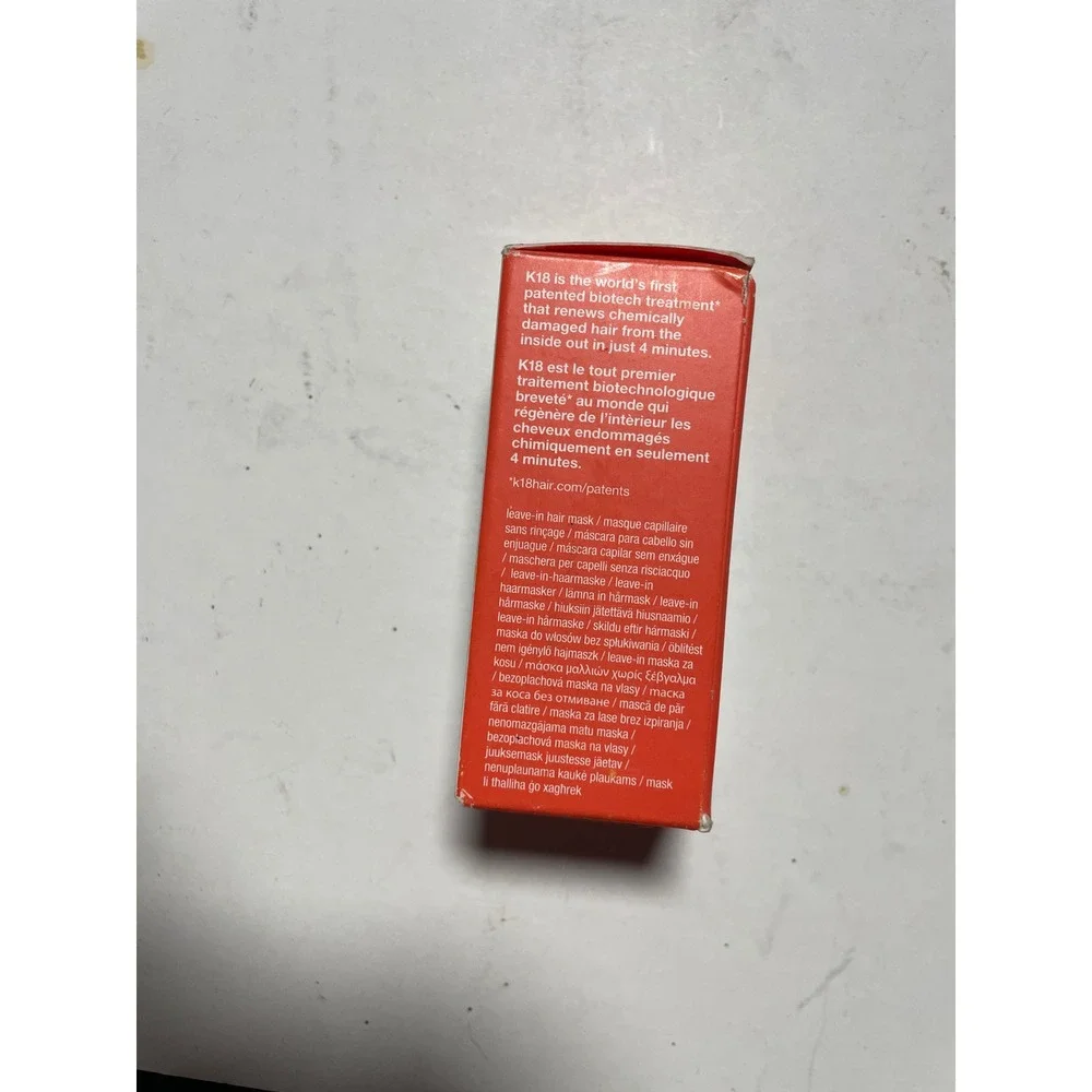 K18 Leave-In Molecular Repair Hair Mask Unisex 15ml 0.5oz Treatment Damaged Hair